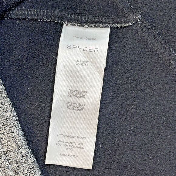 SPYDER Endur Full Zip Mid Weight Fleece Lined Sweater Jacket Winter Grey Size XL - Picture 9 of 13